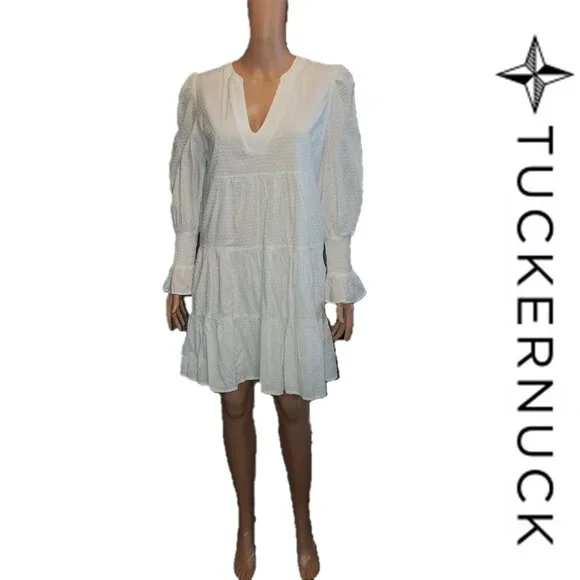 Tuckernuck Dresses Tuckernuck Pomander Place White Swiss Dot